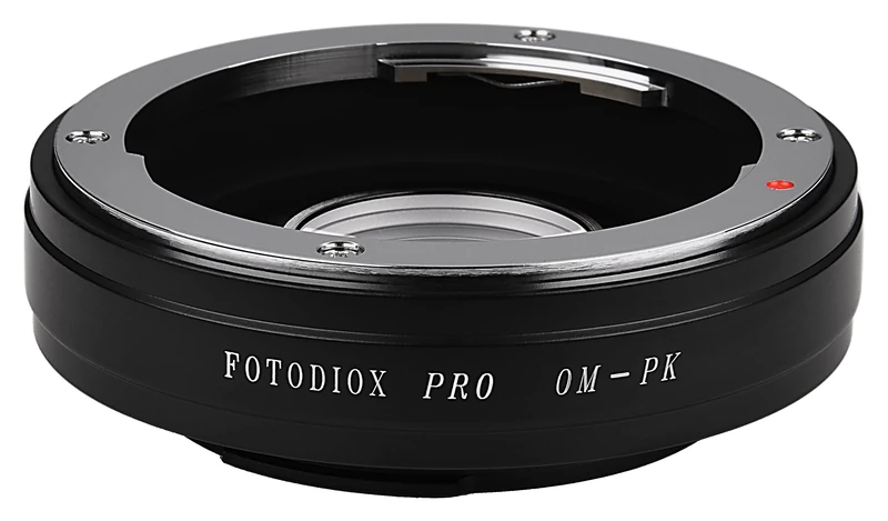 Fotodiox Pro Lens Mount Adapter, Selective 35mm Olympus Zuiko Lens to Pentax K Mount Camera adapter (Please See Compatible Lens list), OM-PK Pro