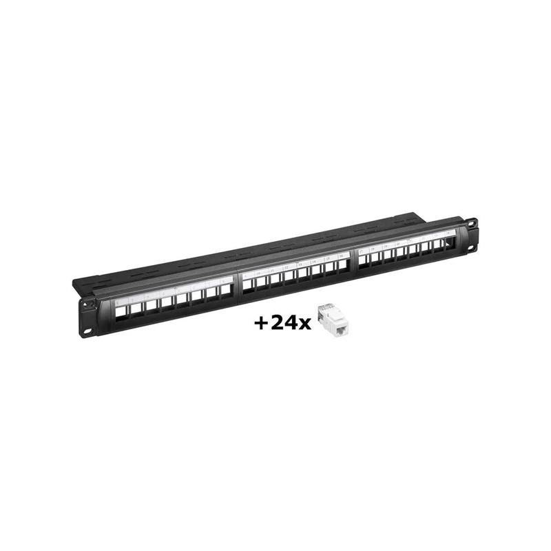 Goobay 95336 19-Zoll (48.3 cm) Keystone Patch Panel (1 HE)