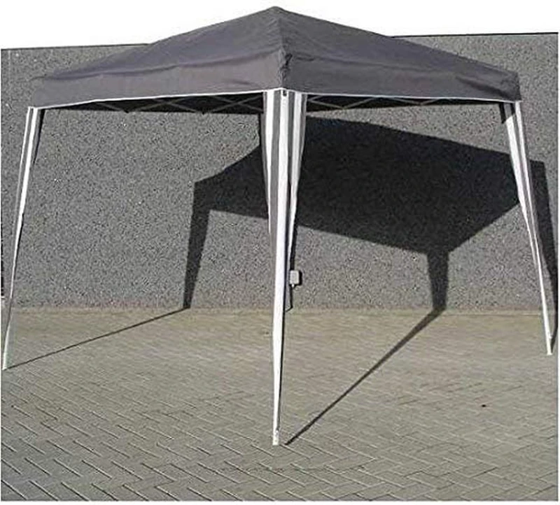 Garden Foldable Anthracite Gazebo - White - Image 1