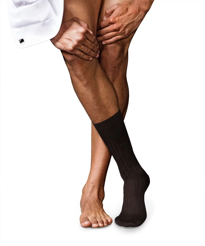 FALKE Men's No. 13 M So Finest Piuma Cotton Plain 1 Pair Socks, Brown 5930, 5.5-6.5