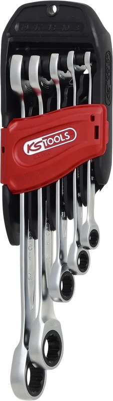 KS Tools 503.5205 Ratchetcombination Wrench Set (5 Pieces) with Ratchet Function On Open Side