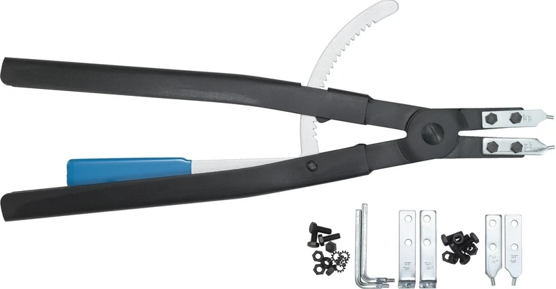 KS Tools 500.1340 Circlip Pliers for Internal Circlips with 0 Degree/ 90 Degree Tips