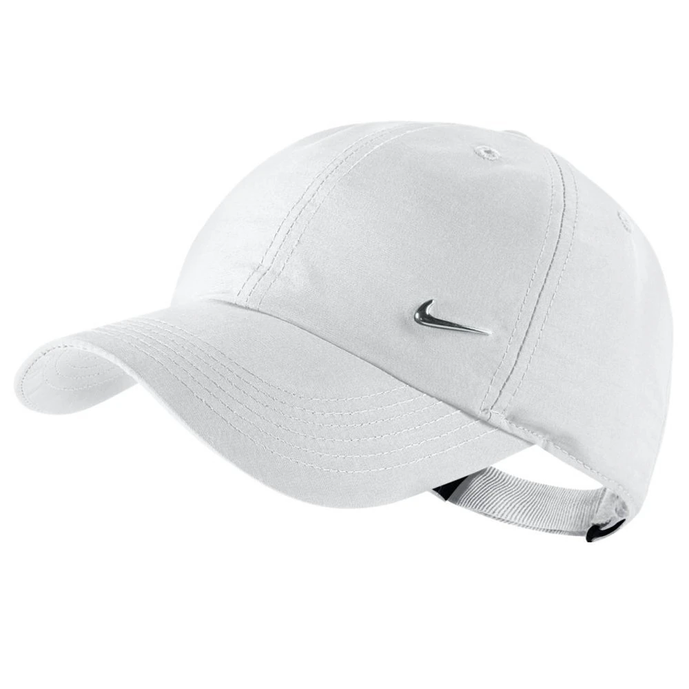 Nike Kid's Metal Swoosh Heritage 86 Cap - White/Metallic Silver, One Size