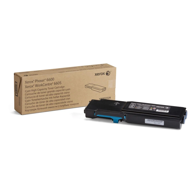 Xerox Genuine Phaser 6600 / Workcentre 6605 Cyan High Capacity Toner Cartridge (6,000 Pages) - 106R02229