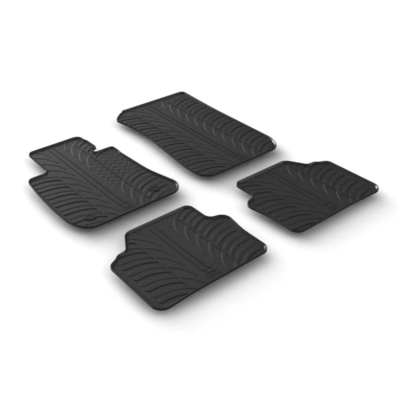 Tailored rubber mats - compatible for Bmw Serie 3 (E90) (03/05>01/12) - Bmw Serie 3 Touring (E91) (09/05>05/12)