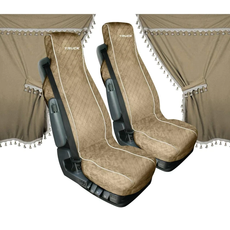 Lampa Melissa, microfibre truck curtains and seat covers set - Beige