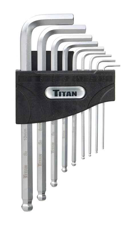 Titan TIT12736 9 Piece Metric Detent Ball Hex Key Set