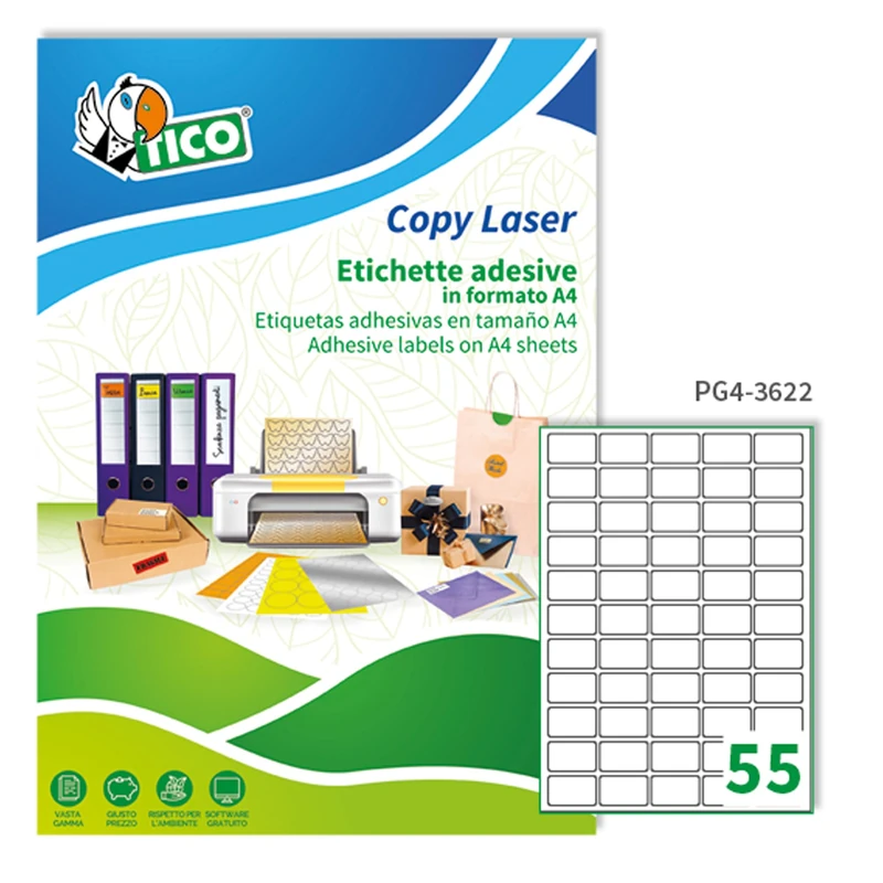 TICO PG4 – 3622 – Labels 36 x 22 mm White