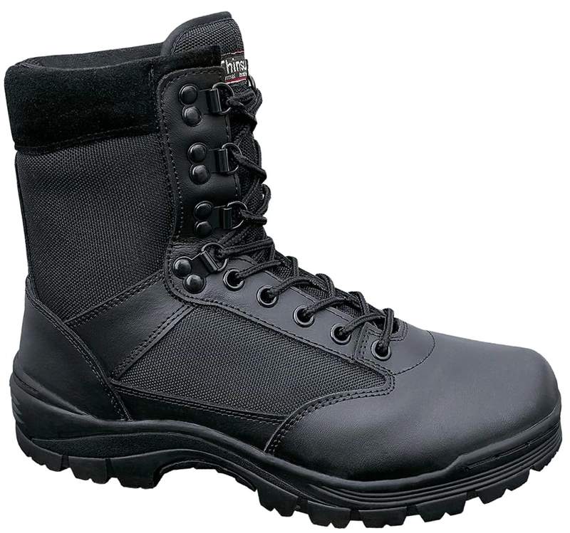Brandit 9 Eyelet Tactical Boots, Military and Tactical Boot, Schwarz,