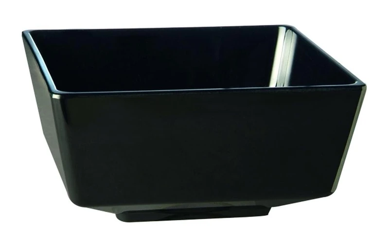 APS GF099 Float Square Bowl, 10", Black