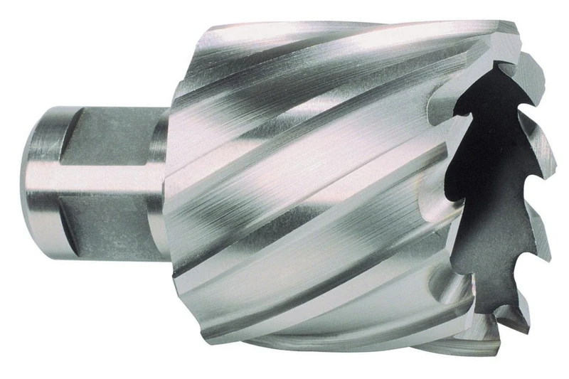 Ruko HSS Core Drill Bit with 3/4 inch Weldon Shank, CBN Ground, Bright Finish, 60.0 mm Diameter, 63.0 mm Length, R108260