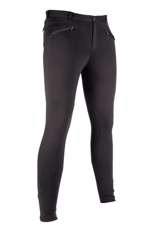 HKM Men's Basic Riding Breeches, Black, 33