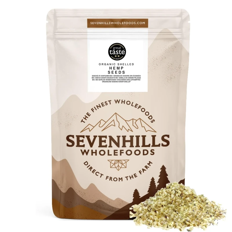 Sevenhills Wholefoods Organic Raw Shelled Hemp Seeds 500g