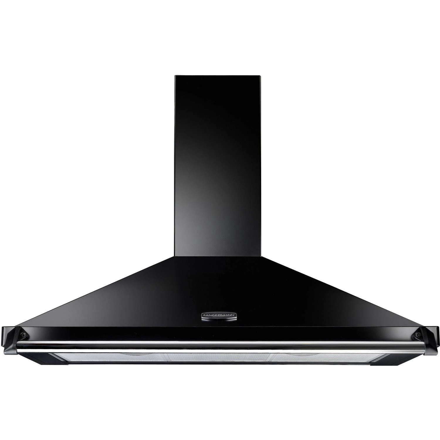 Rangemaster Classic 100cm Chimney Cooker Hood - Black & Chrome