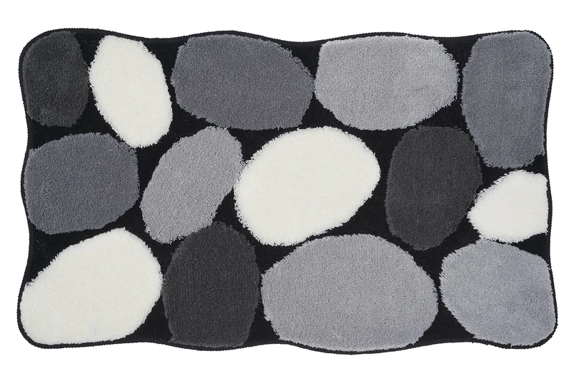 Kleine Wolke Stone 8972926360 Bath Mat 60 x 100 cm Black