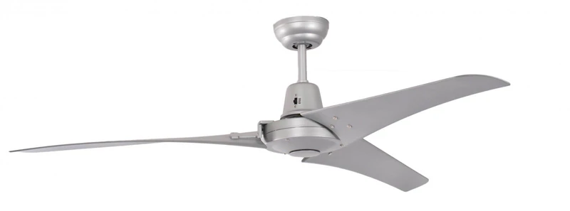 Industrial Ceiling Fan Vourdries Silver with Remote Control 56” 142cm Without Light