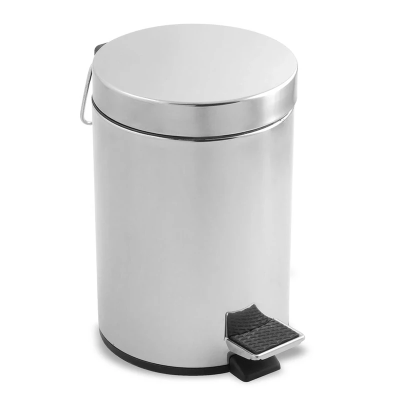 Metaltex 298324 Stainless Steel Round Pedal Bin, 20l, 29 x 45cm