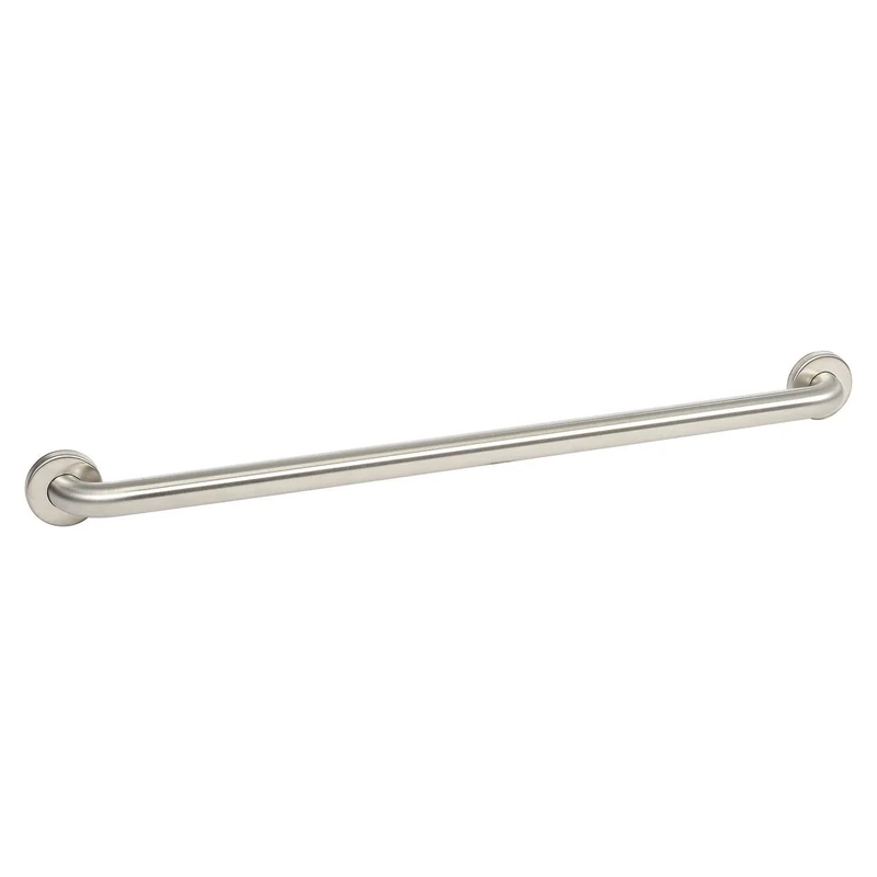 Bobrick 6806x36 304 Stainless Steel Straight Grab Bar with Concealed Mounting Snap Flange, Satin Finish, 1-1/2" Diameter x 36" Length