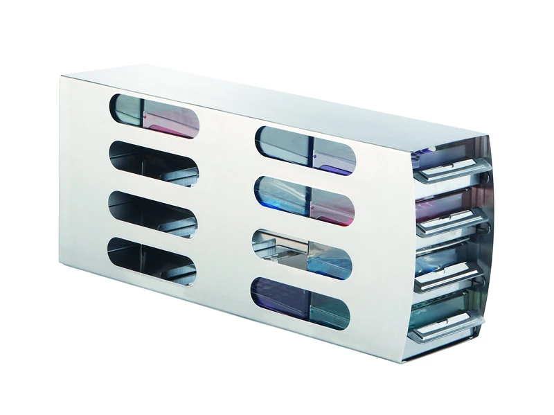 Heathrow Scientific HD2864 Arctic Squares Horizontal zer Rack with Four Drawers, Stainless Steel, Metallic - Image 1