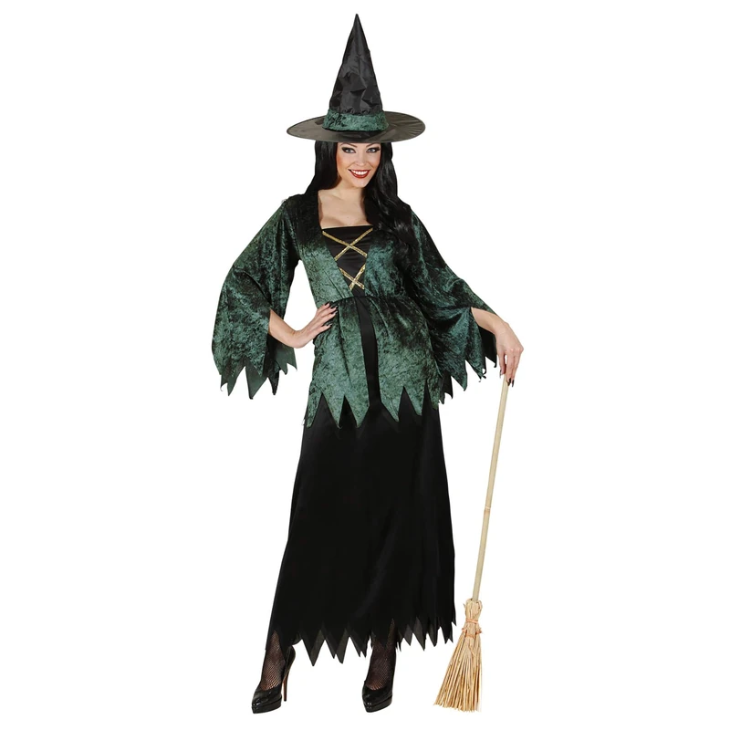 Ladies Witch Costume Large UK 14-16 for Halloween Fancy Dress
