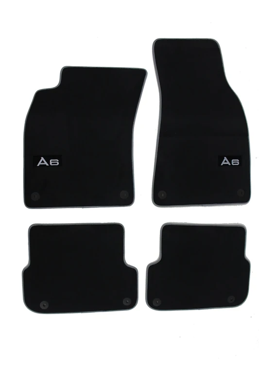 Audi 4F1061270PAMNO Premium Textile Floor Mats Rear Black A6 Pack of 2