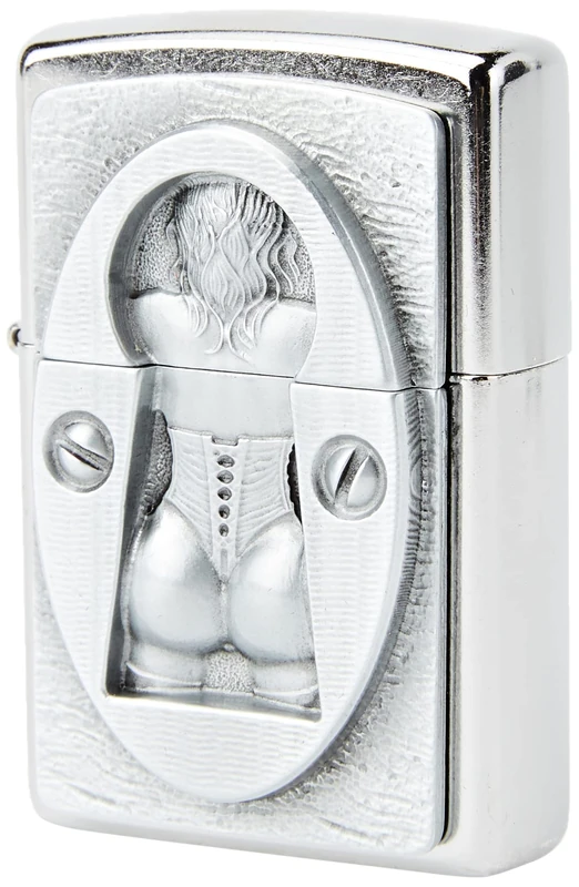 Zippo Keyhole Emblem Windproof Pocket Lighter - Chrome