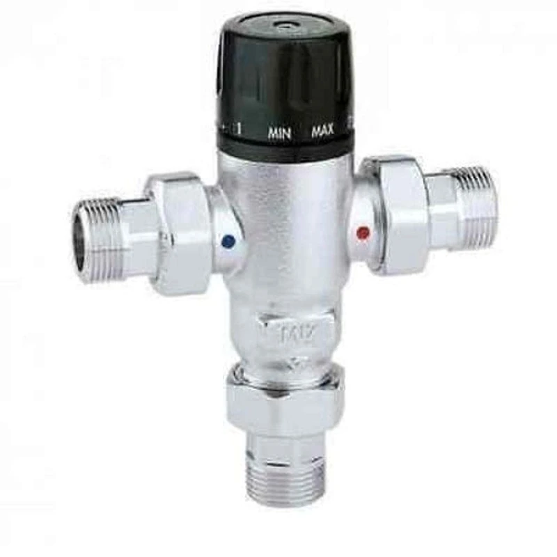 Caleffi 521503 Thermal Mixer 3/4 Inch with Check Valves at Input
