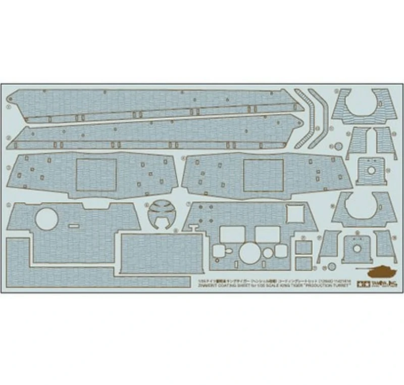 TAMIYA 300012648 – 1:35 Zimmerit Bow Royal Tiger Henschel