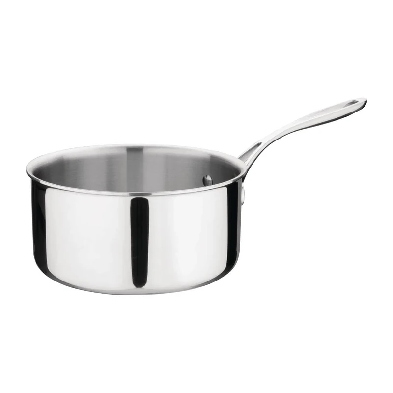 Vogue Y246 Tri-Wall Saucepan 3Ltr 100X200mm Stainless Steel Cookware Casserole, Silver