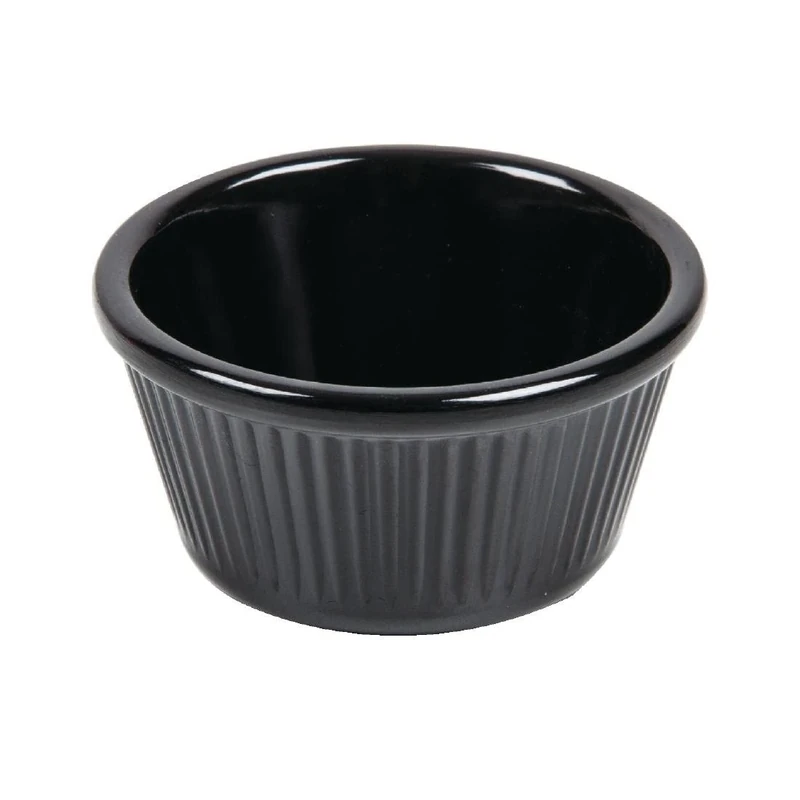 Olympia Kristallon Melamine Ramekin Black - 85ml (Box 12)
