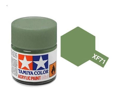 TAMXF71 81771 Acrylic Mini XF71 Cockpit Green 1/3 oz by Tamiya Paints
