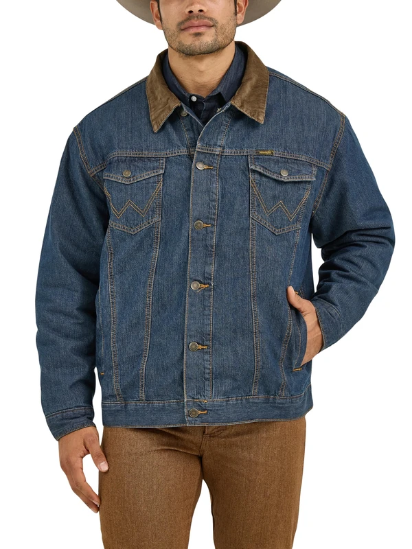 Wrangler Men's 74265rt COAT, Denim/Blanket, S