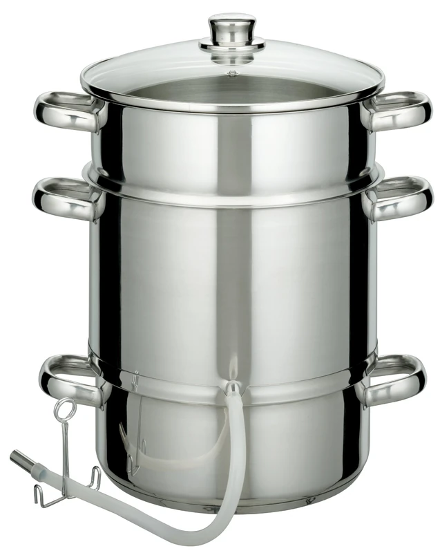 GSW Stahlwaren GmbH Fruit Juice Pot, Silver/Clear