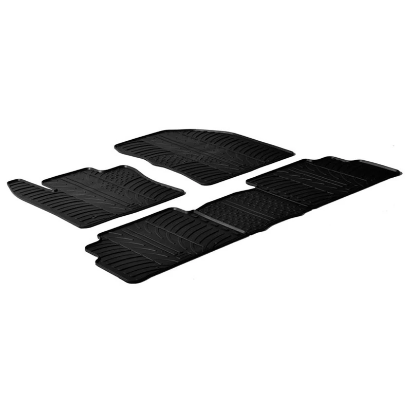 Gledring Rubber car mats set LHD compatible with Toyota Verso 2009- (T profile 5-pieces + mounting clips)