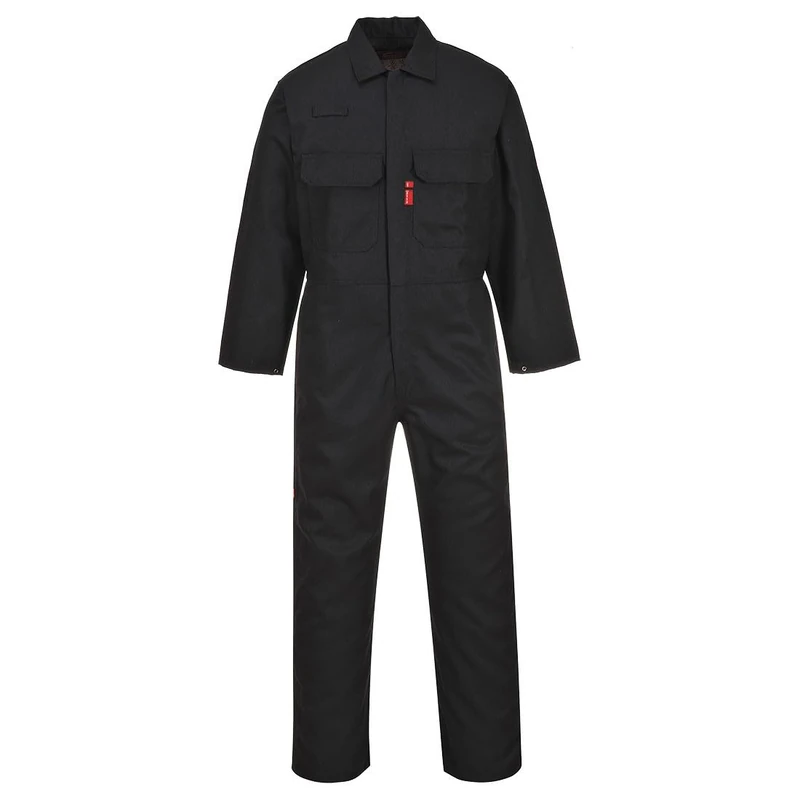 Portwest BIZ1 Men's Protective Workwear Overalls Bizweld FR Coverall Black, Medium