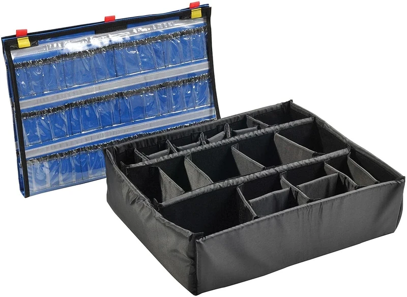 Peli 1605EMS EMS Accessory Set (Lid Organizer and Divider Set), Original Protector Case Accessory, Compatible 1600EMS (Sold separatley), Colour: Black