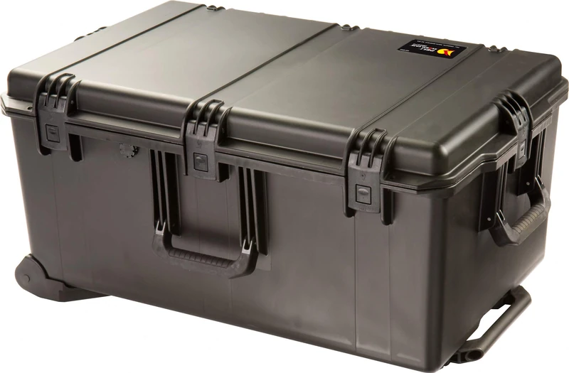 PELI Storm IM2975 Large Transport Case With Wheels and Telescopic Handle, Watertight and Dustproof, 162L Capacity, Made in US, With Customisable Foam Inlay, Black