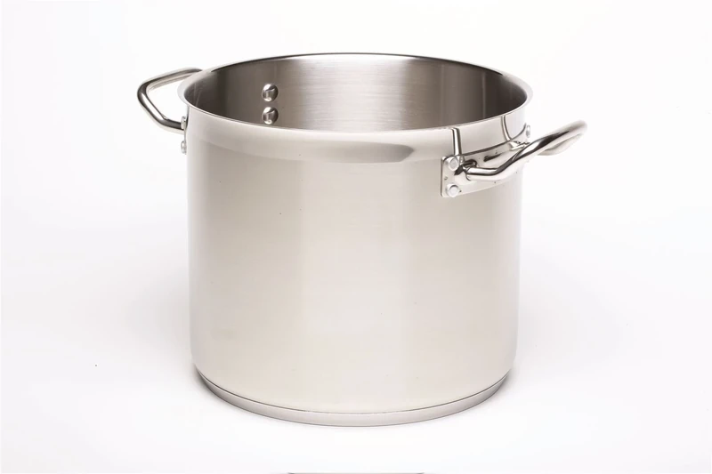 Genware NEV-1032-20 Deep stockpot, No Lid, 20 L, 32 cm Diameter, 26 cm Height