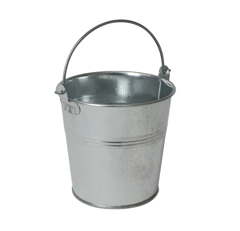 Genware NEV-GSB10 Serving Bucket, Galvanised Steel, 10 cm Ø