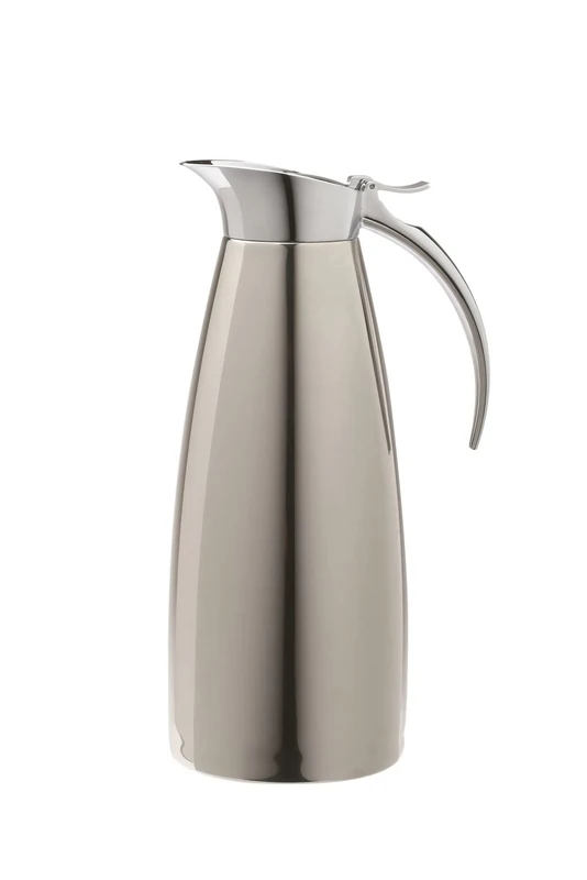 Genware NEV-EV1000 Elegant Tilt Jug, Stainless Steel, 1.0 L