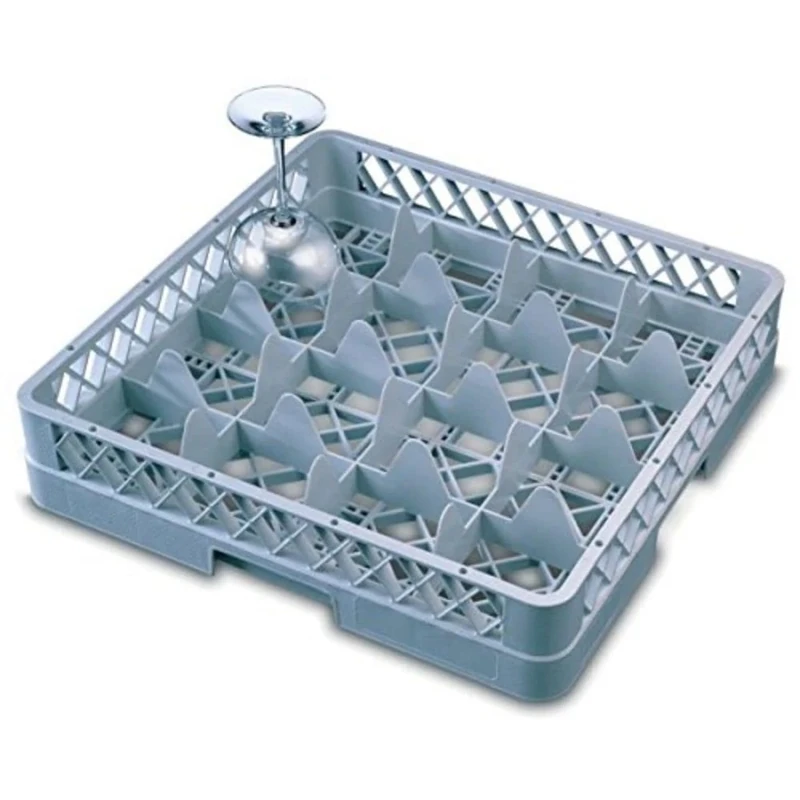 Genware NEV-GR16-4 Glass Rack, 16 Comp With 4 Extenders