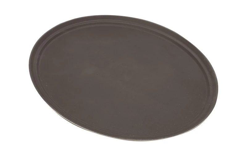 Genware NEV-3100GR-004 Tray, Gengrip Fibreglass, Oval, 31", Black