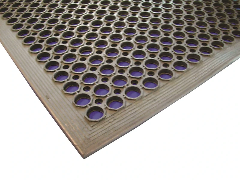 Genware NEV-MAT14 Kitchen Matt, Rubber, 90 cm x 150 cm x 1.4 cm, Black