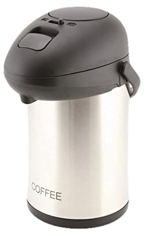 Genware NEV-V7251COFFEE Coffee Vacuum Pump Pot, Stainless Steel, Unbreakable 2.5 L