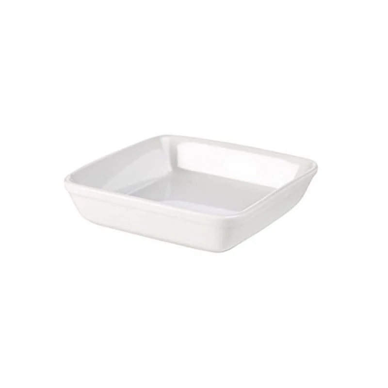 Genware NEV-B22C-W Royal Square Roaster, 25.4 cm, White (Pack of 6)