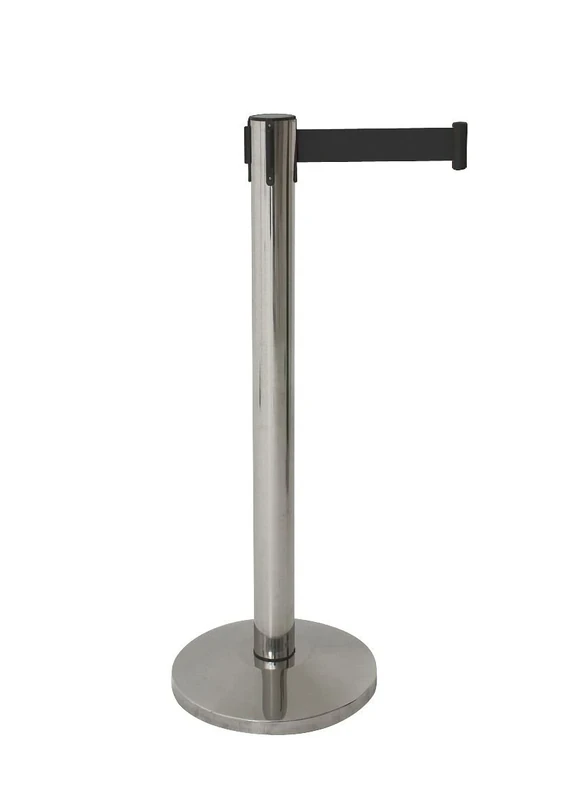 Genware NEV-BP-BLTB Retractable Black Belt, Barrier Post (Pack of 2) - Image 1