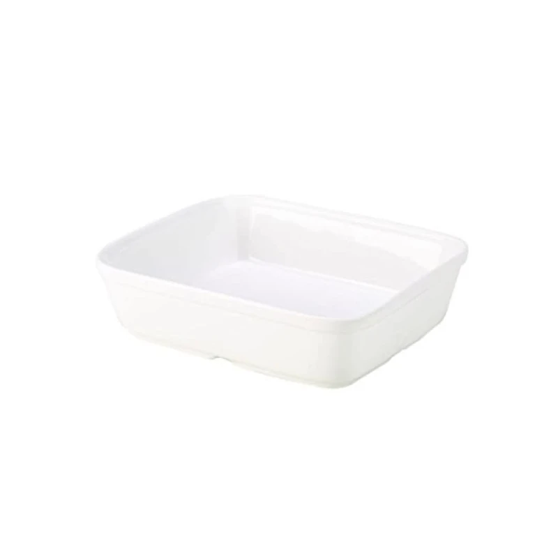 Genware NEV-B7-W Royal Rectangular Roaster, 31 cm x 24 cm, White (Pack of 4)