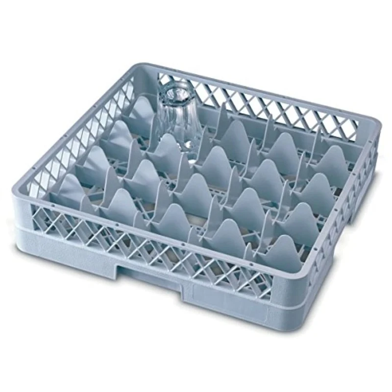 Genware NEV-GR25-2 Glass Rack, 25 Comp With 2 Extenders