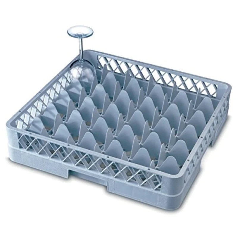 Genware NEV-GR36-2 Glass Rack, 36 Comp With 2 Extenders