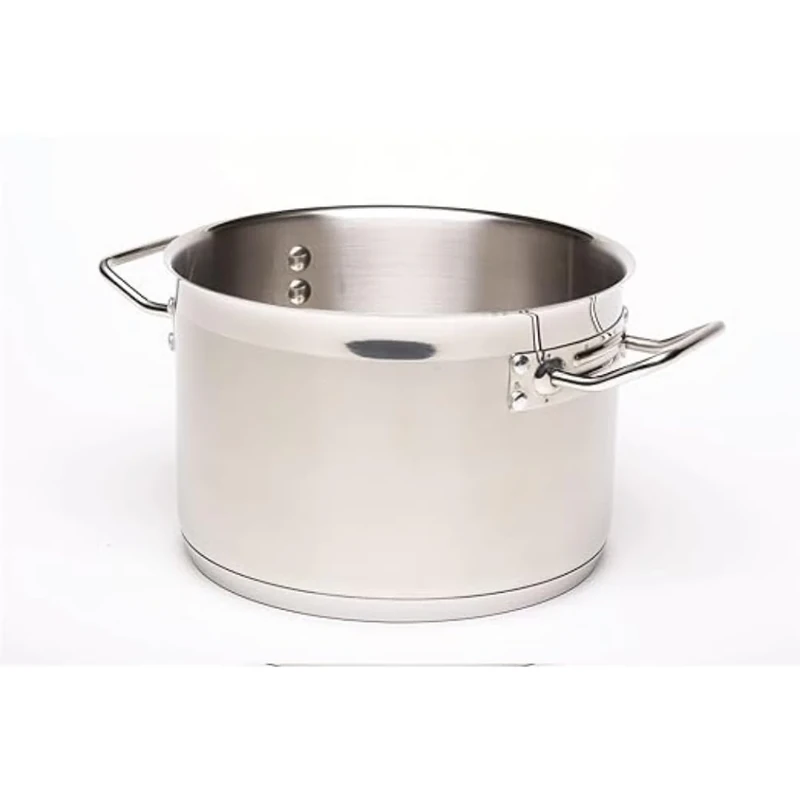 Genware 1124-07 Stew Pan Without Lid, 7.2L Capacity, 24 cm Diameter, 16 cm Height